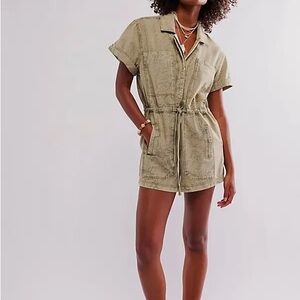 Free People Rhodes Chino Coverall Romper
